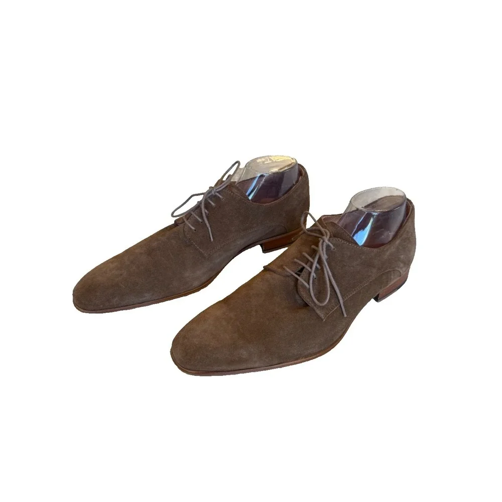 Van Dalen - Men's Brown Suede Oxford Shoes; Made in Portugal; EU‎ 46; US 12